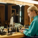 미용사 현직자가 알려주는 필드 경험 - **Prompt:** A young, determined female hairdresser in her early twenties, wearing a clean, professio...